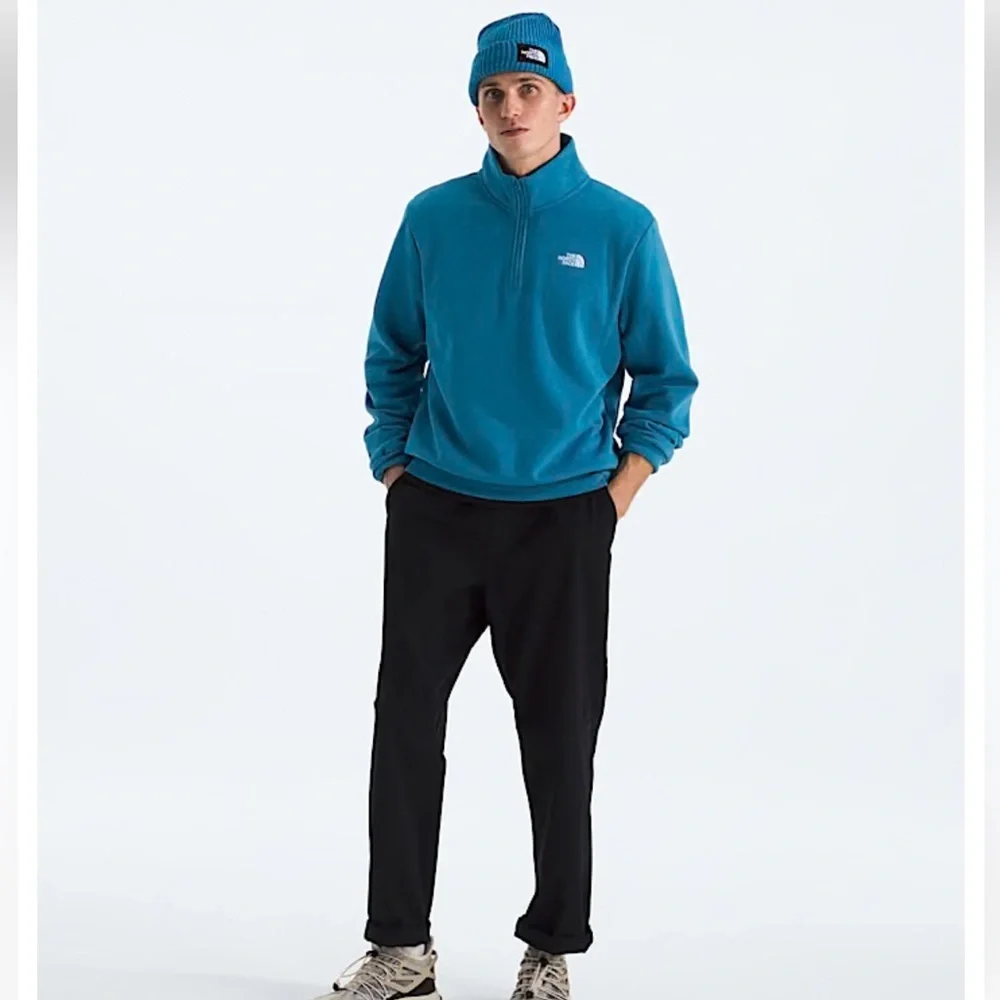 The North Face Evolution Simple Dome 1/4 Zip Blue Mist Size Medium NEW